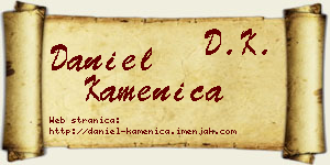 Daniel Kamenica vizit kartica